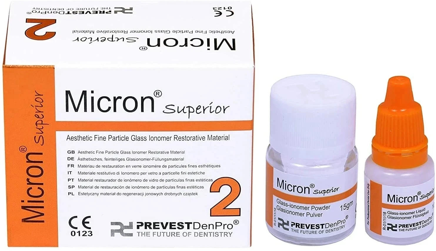 Prevest Denpro Micron Superior 2 Glass Ionomer Dental Cement Permanent GIC Glue
