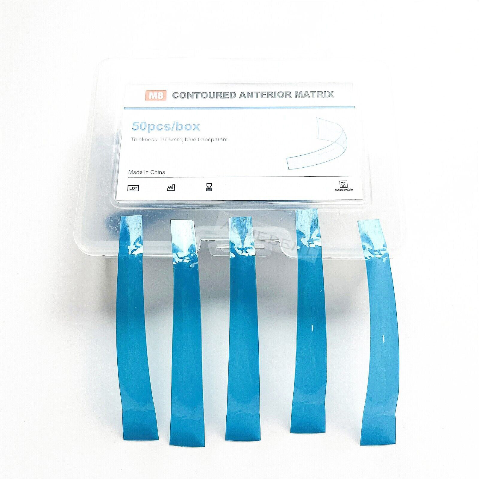 Dental Contoured Anterior Matrix Bands Polyester Anterior Strips Matrices System