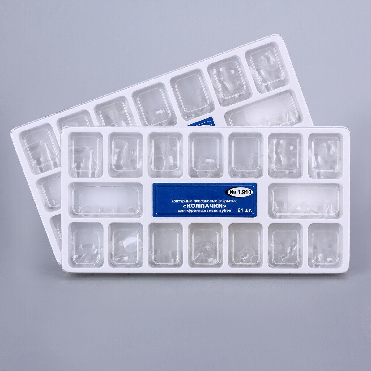 64Pcs Dental Anterior Transparent Crowns Deciduous For Adult/Kids Matrix Veneers