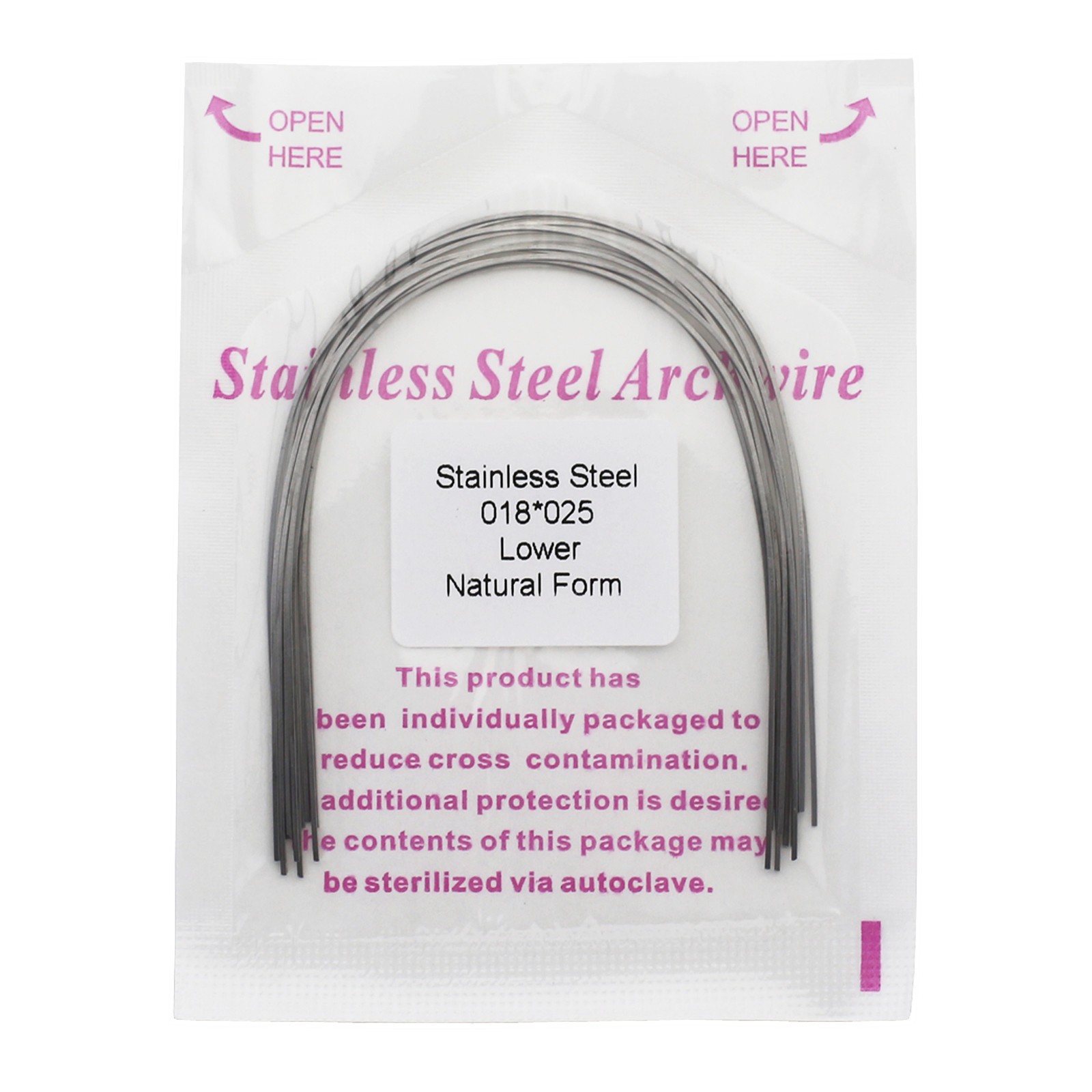Dental Orthodontic Stainless Steel Arch Wire Rectangular Archwire Ovoid Natural