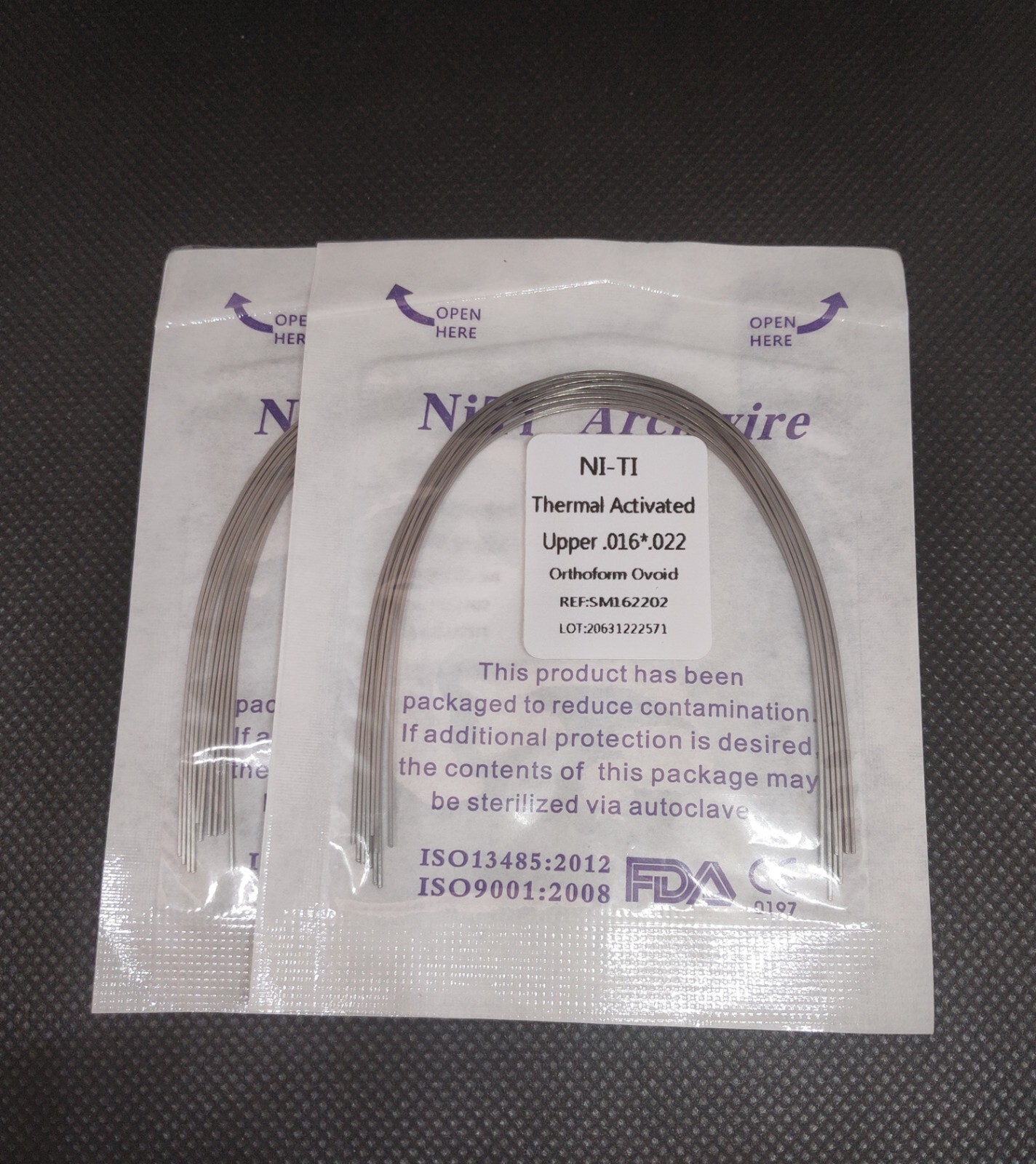 Dental Orthodontic Thermal Activated NITI Arch Wires Rectangular Ovoid Form