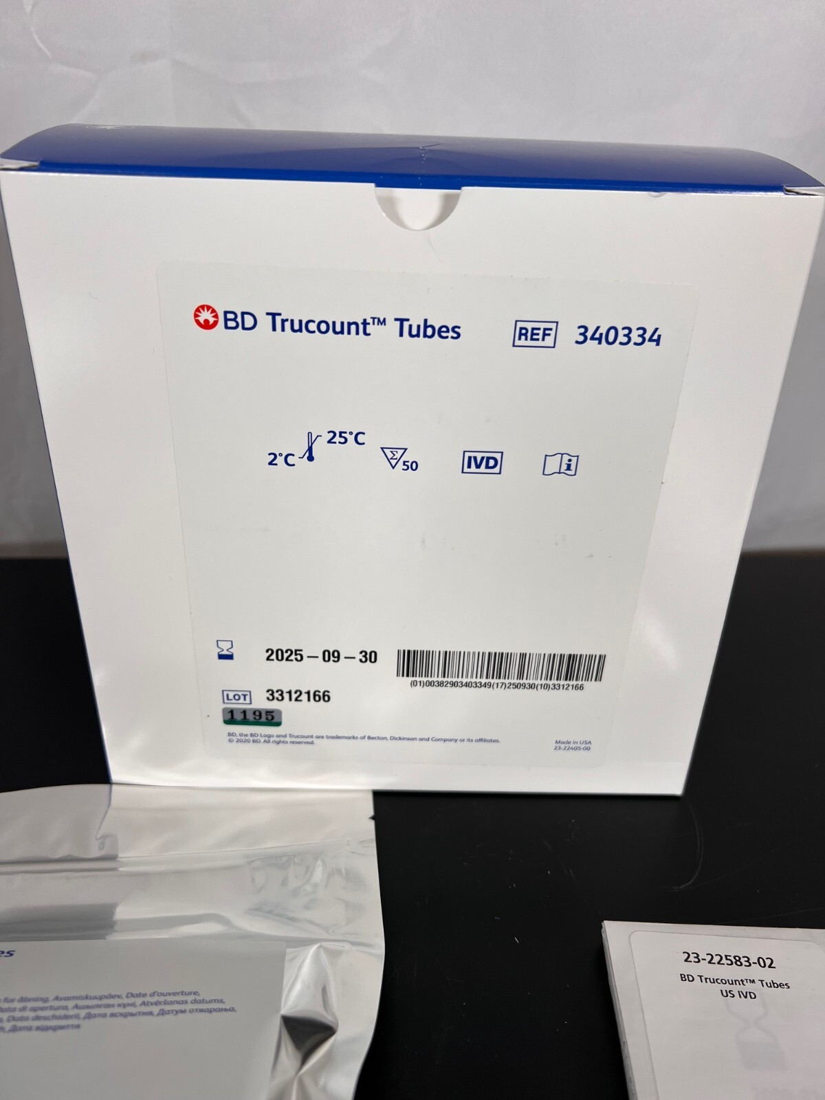 BD Trucount Absolute Counting Tubes IVD 340334 – Good until Sept 30 2025