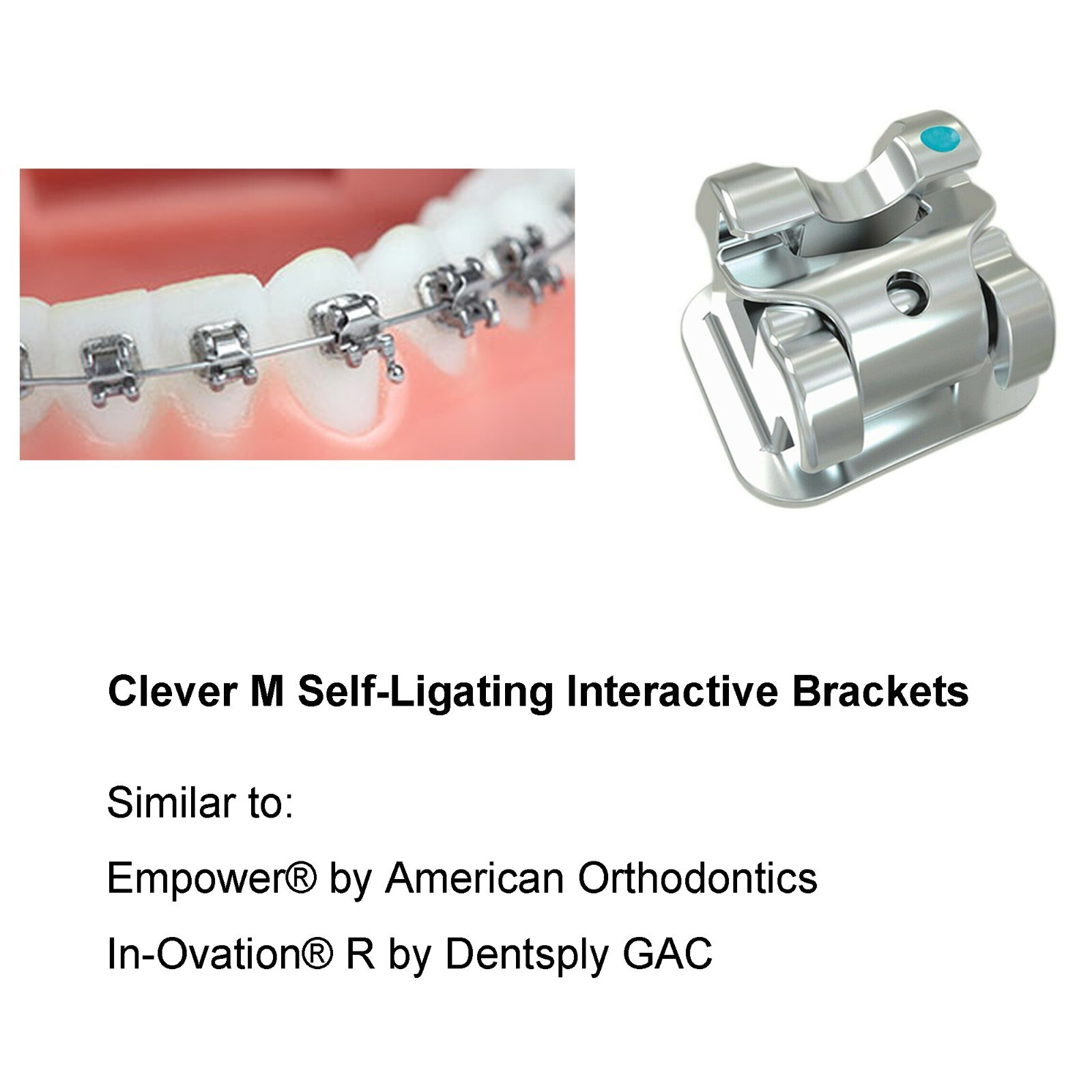 Dental Brackets Orthodontic Self Ligating Braces Metal Ceramic Roth MBT 022 345