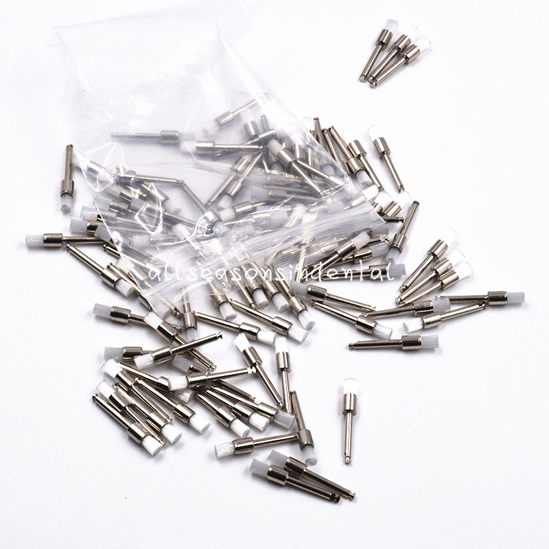 100 Pcs Dental Nylon Latch Polishing Polisher Prophy Brushes 4 Types to Choose