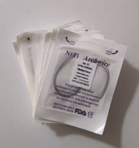 20 Packs Dental Orthodontic Coil Open Spring 010*180mm Niti Alloy Medium Force