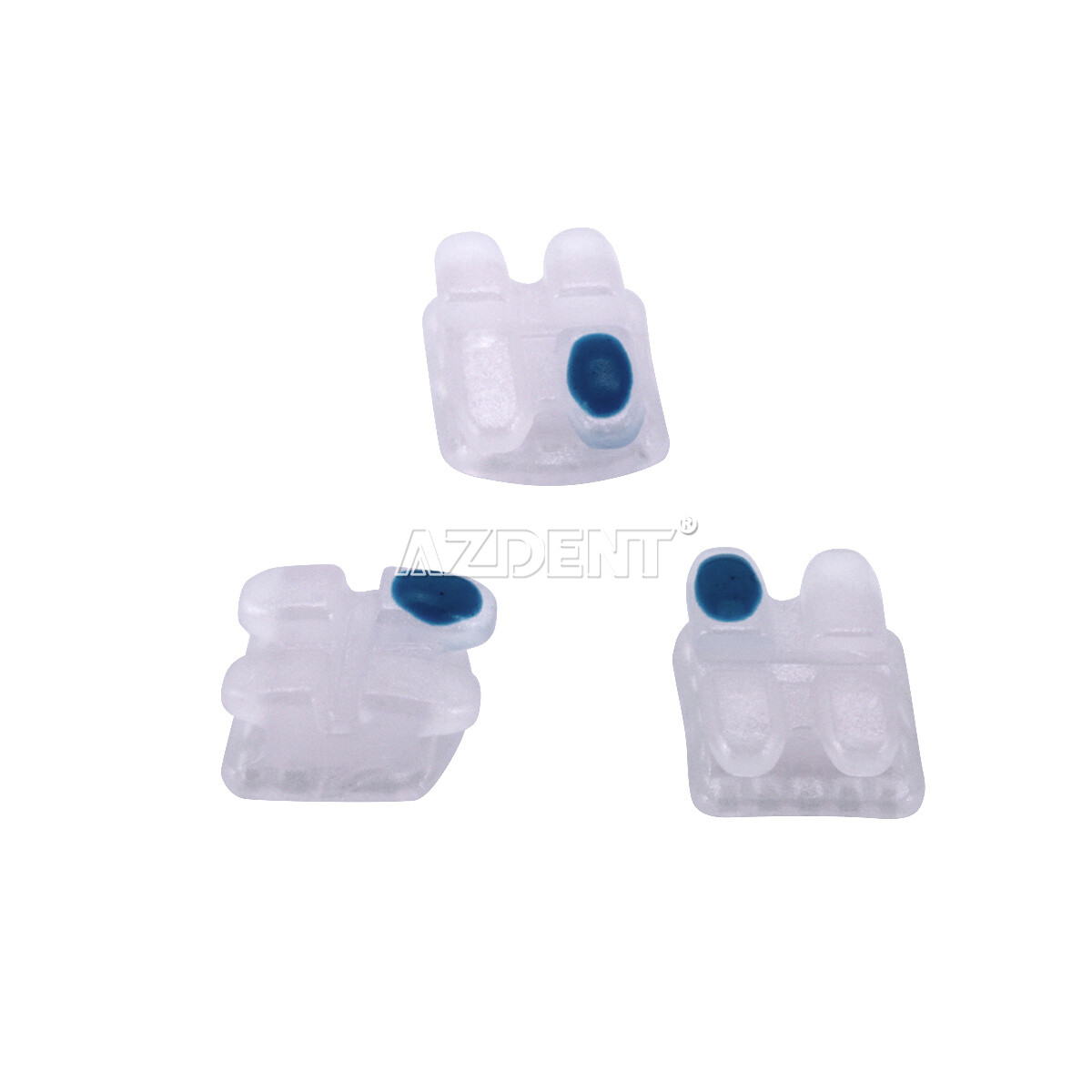AZDENT Dental Orthodontic Ceramic Bracket Braces Roth MBT 0.022/ 018 Hooks 3 4 5