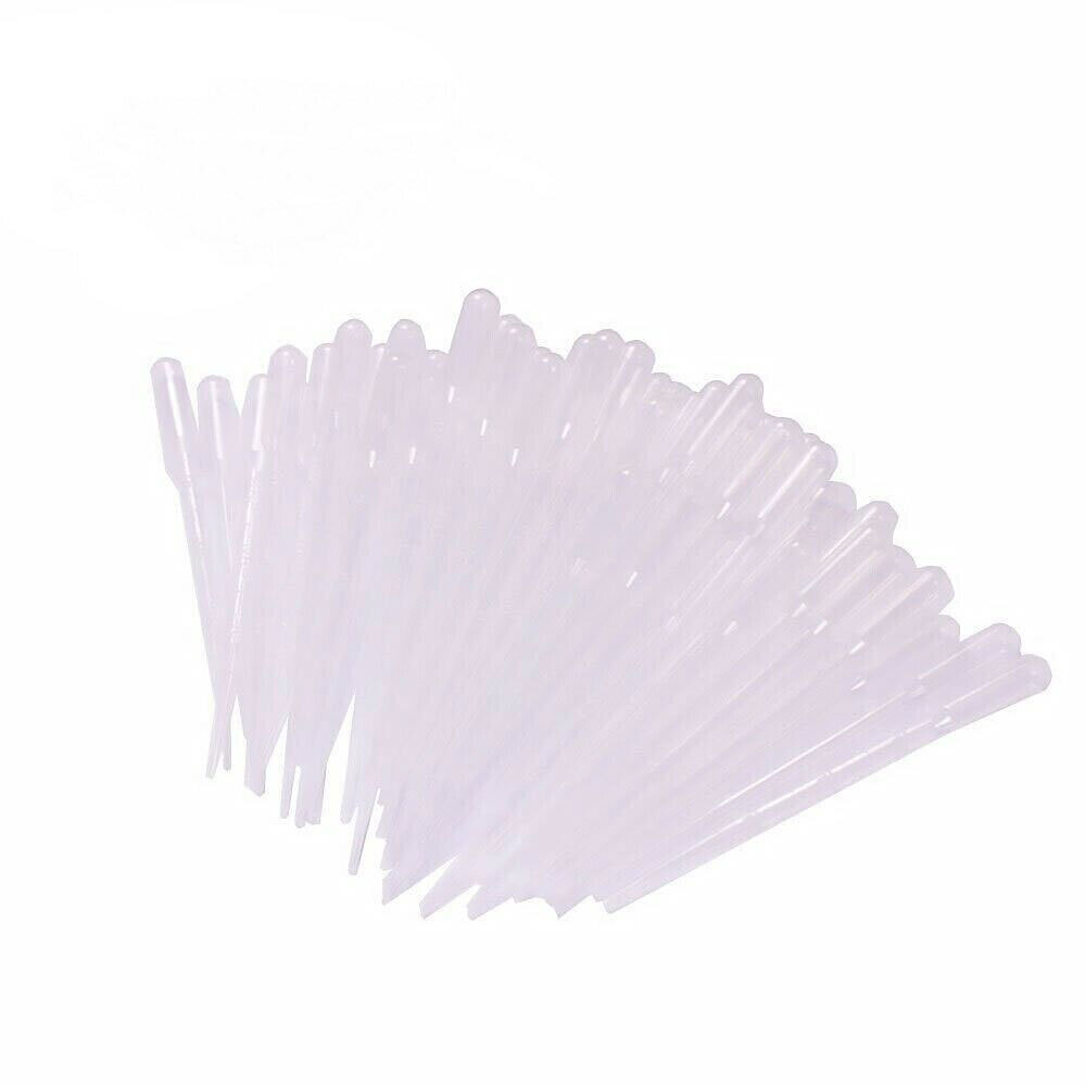 US 200Pcs 3ml Disposable Plastic Eye Dropper Set Transfer Lab Graduated Pipettes