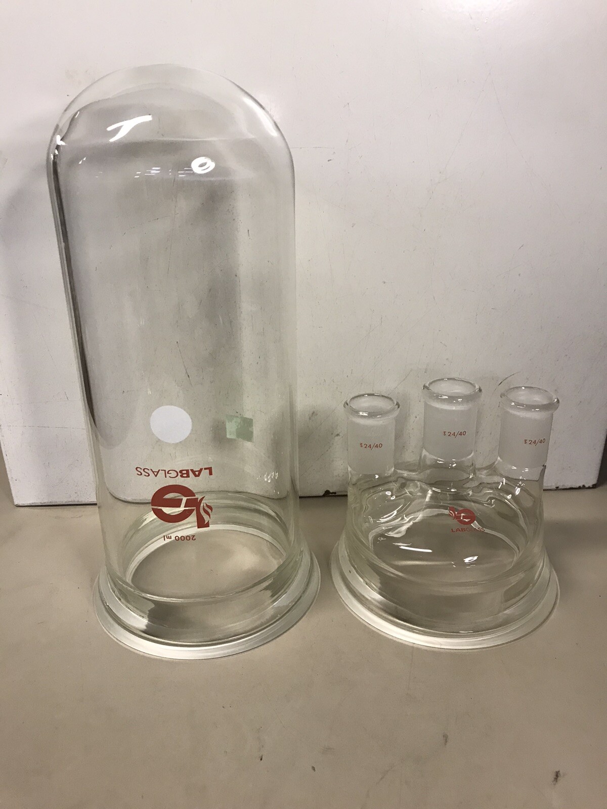 Lab Glass LG Reaction Vessel Kettle 2000 ml 3 Neck LG8030-100 LG-8010-106