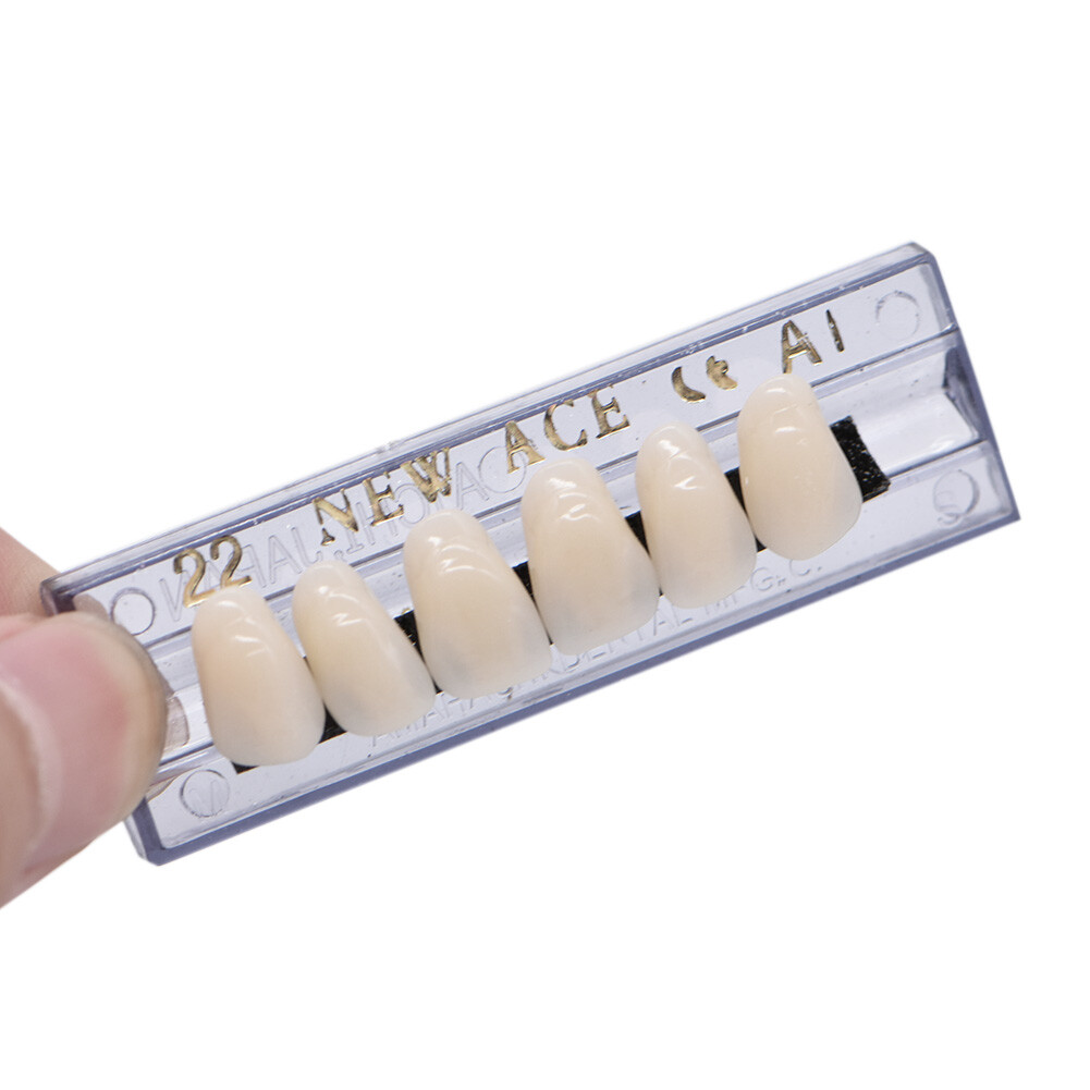 1-6 Box Dental Acrylic Resin Denture 22# A1 Full Set Teeth Upper Lower Shade HOT