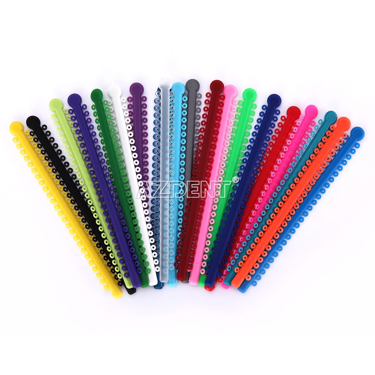 AZDENT Dental Orthodontic Ligature Ties Elastic Rubber Bands 1000 Ties/Bag