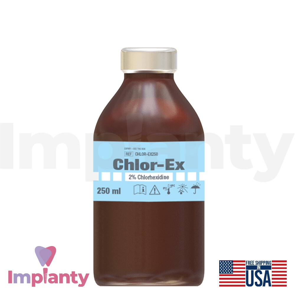 DSI Ch lor- ex 2% Disin fectant Liquid 250ml Anti septic Treatment Agent Dental﻿