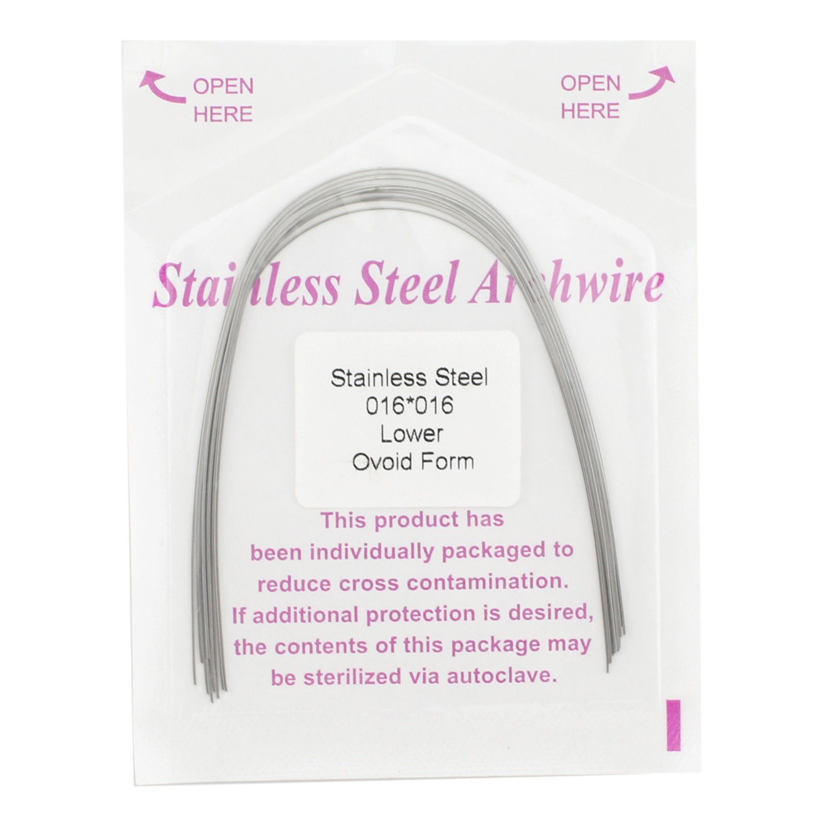 Dental Orthodontic Stainless Steel Arch Wire Rectangular Archwire Ovoid Natural