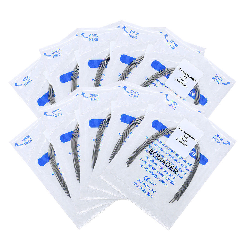 10 Packs Thermal Activated Niti Archwires Preformed Round & Oval 0.012 Upper