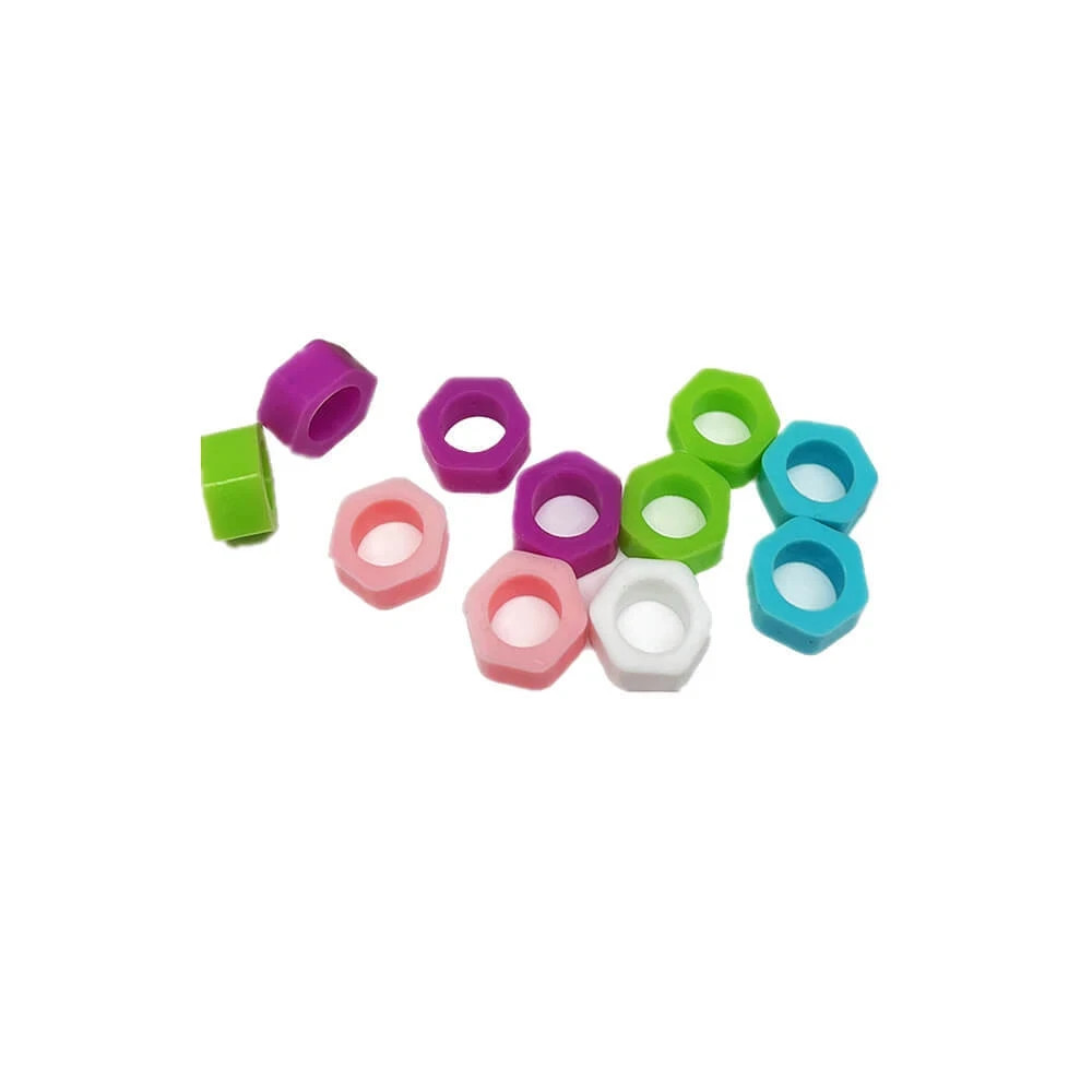 100 Pcs/Box Dental Mixed Color Instrument Code Ring Plain Tool Ring Small Size