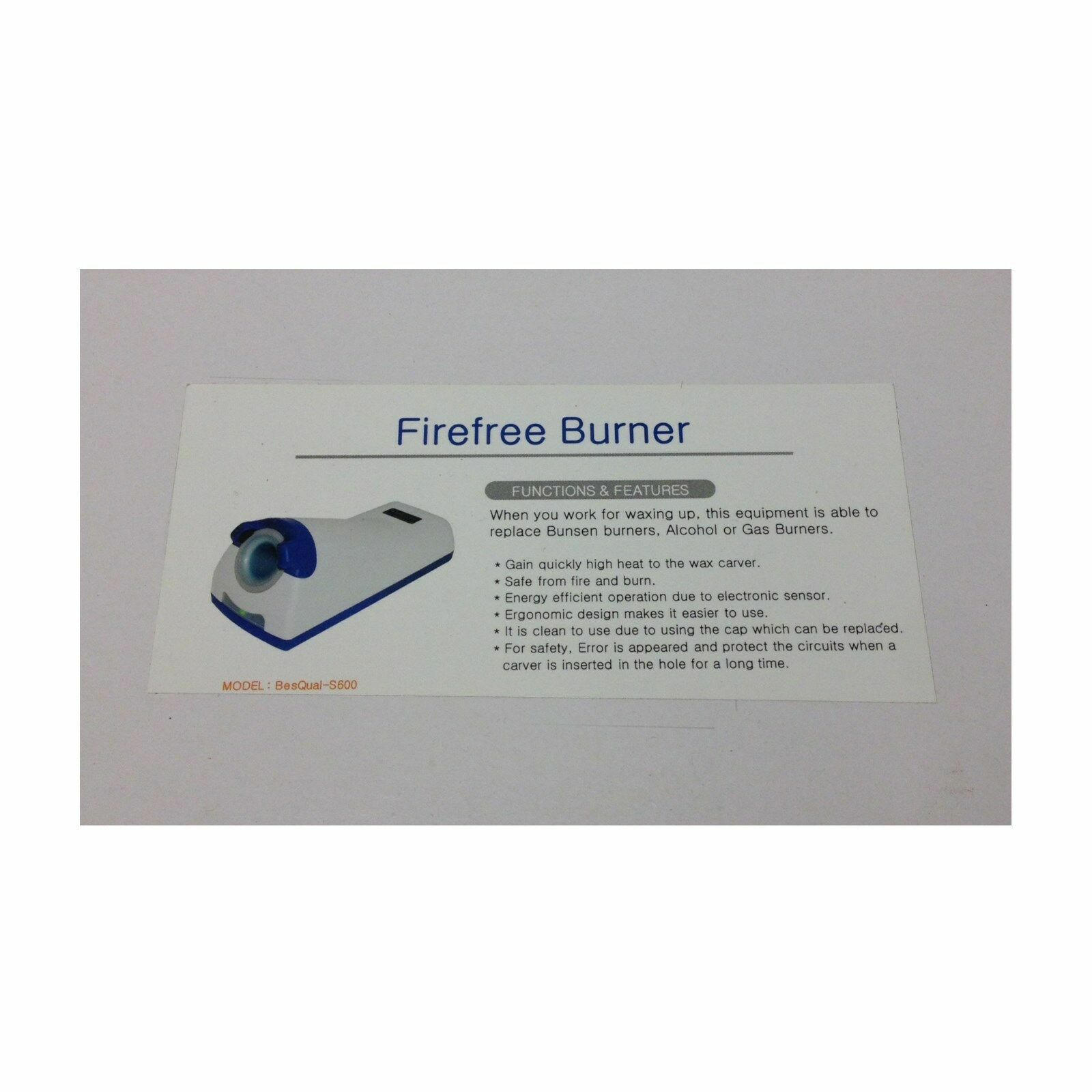 Dental Lab Electric Instrument Heater No-Flame BesQual S600 220V Europe Model