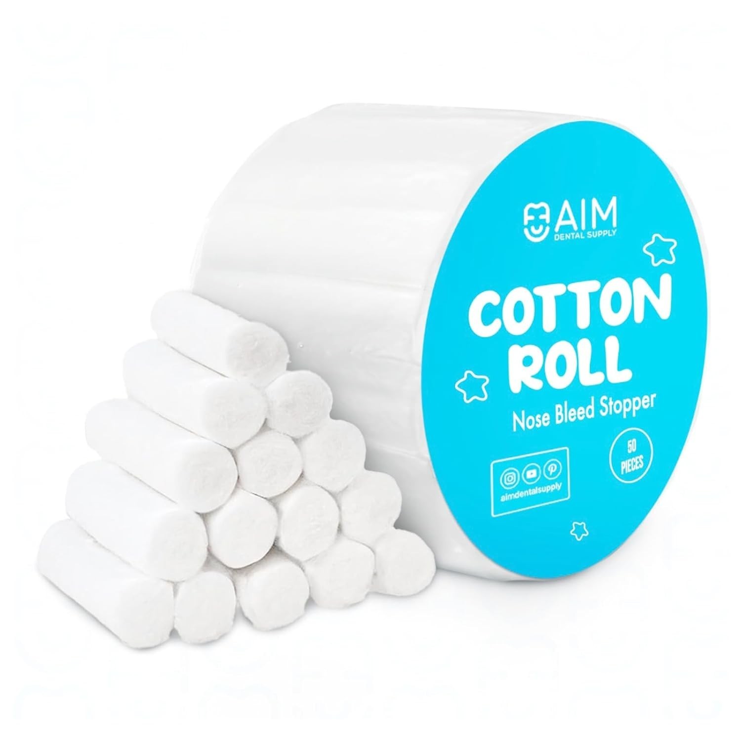 Rollos deAlgodon Dental Paquete De 200 Rollos Algodon Absorbente De Alta Calidad