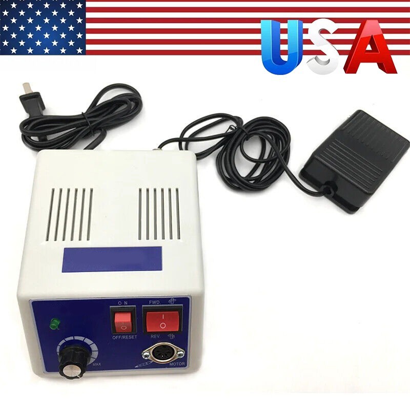 Dental Lab MARATHON-III Electric Micromotor +Contra Angle Straight Handpiece Kit