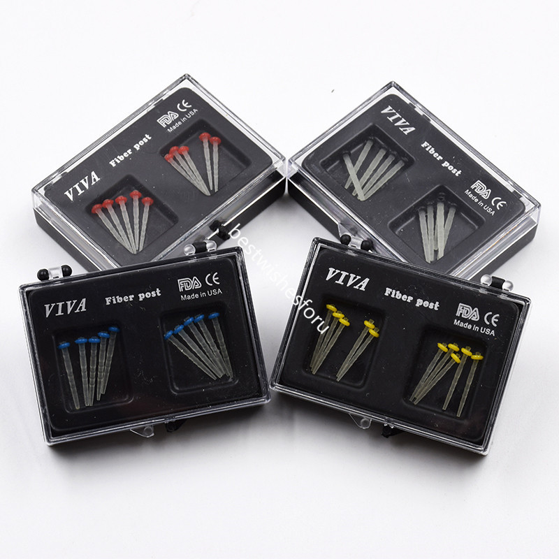1 Box/10 Pcs Dental Glass Screw Thread Fiber Post Single Refilled Size To Choose