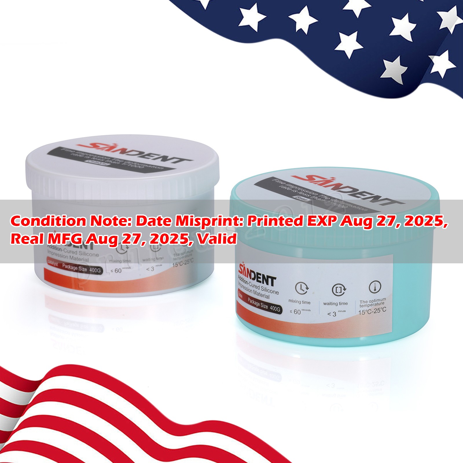 10 Sets Dental Putty PVS VPS Impression Material Base Normal Set 2 x 400g