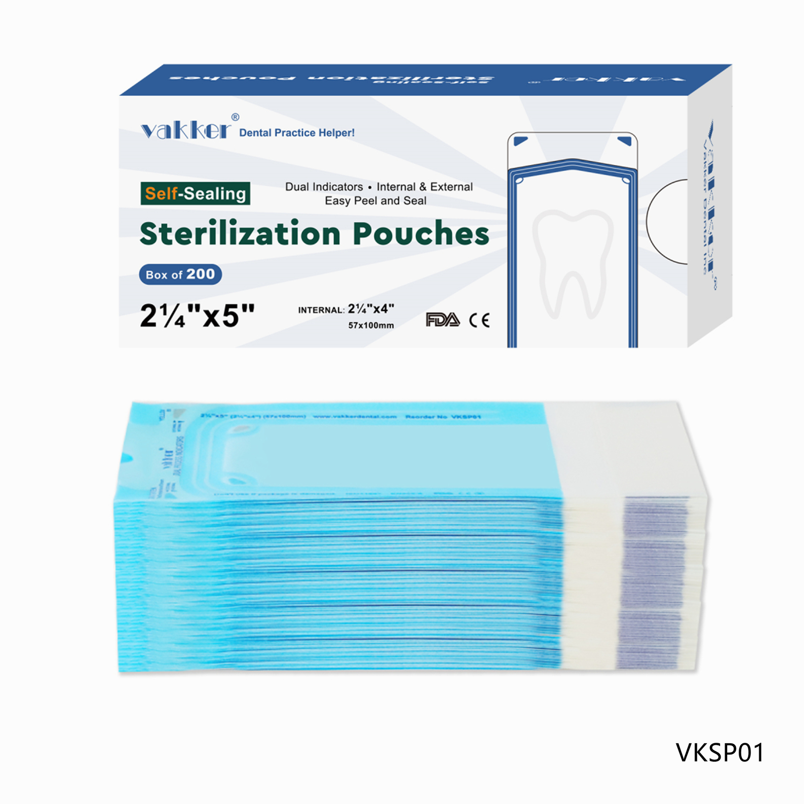Dental Self Seal Sterilization Pouches Autoclave Sterilizer Bag,Tattoo Nail FDA