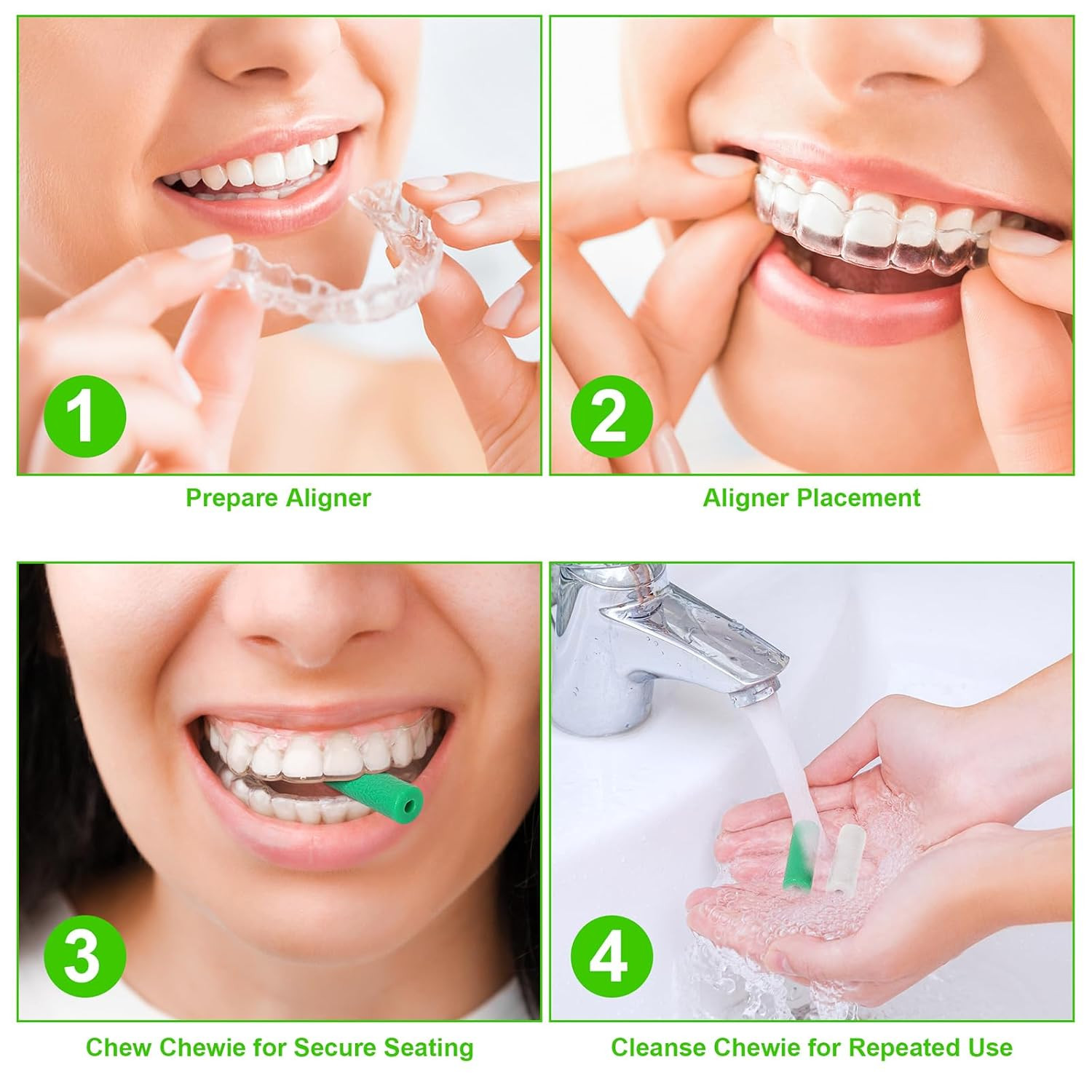 20Pcs Invisalign Chewies Bubblegum Tray Seaters Individually Wrapped Pack