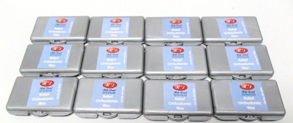 NEW ORTHODONTIC WAX FOR BRACES GUM DENTAL IRRITATION RELIEF 12 PACKS NO FLAVOR
