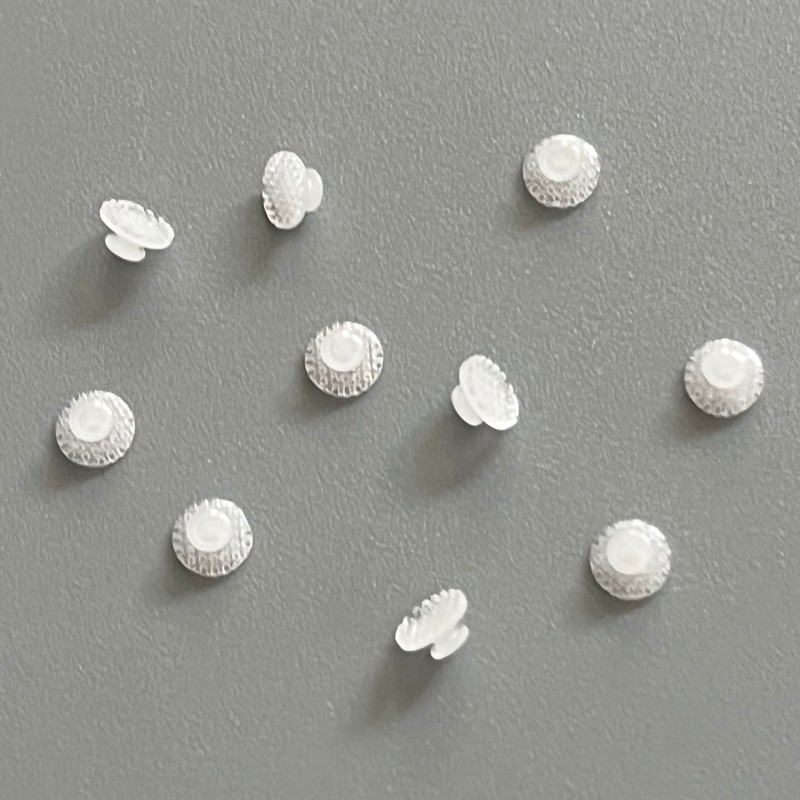 10 Pcs/Pack Dental Orthodontic Ceramic Clear Lingual Button Bondable Round Base