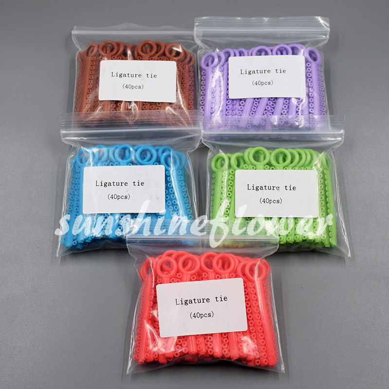 1040 Pcs/1 Pack Dental Orthodontic Ligature Ties Elastic Rubber Bands 37 Colors