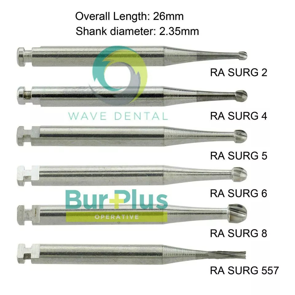 Wave Dental Surgical Burs Carbide Latch Low Speed Contra Angle Bur RA SURG 2 4 6