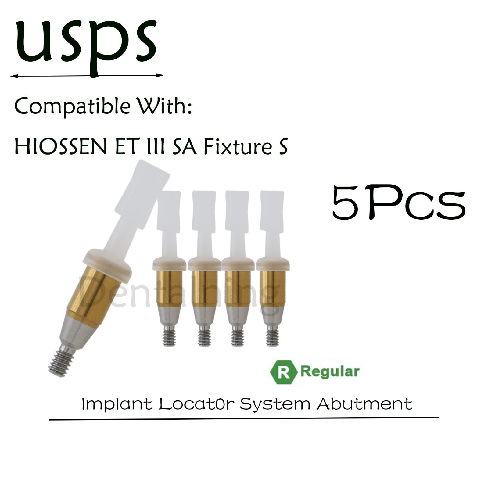 US Hiossen overdenture locator abutment Regular 3.7mm Fits 3/4/5.0mm