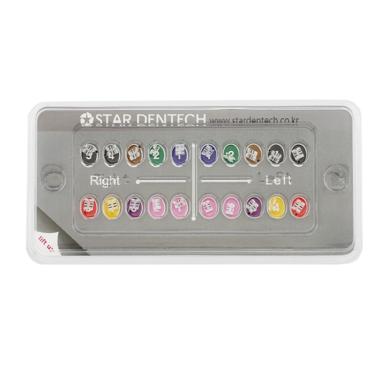 20PCS Dental Orthodontic Sapphire Crystal Bracket Aesthetic Roth 022 3 4 5 Hooks