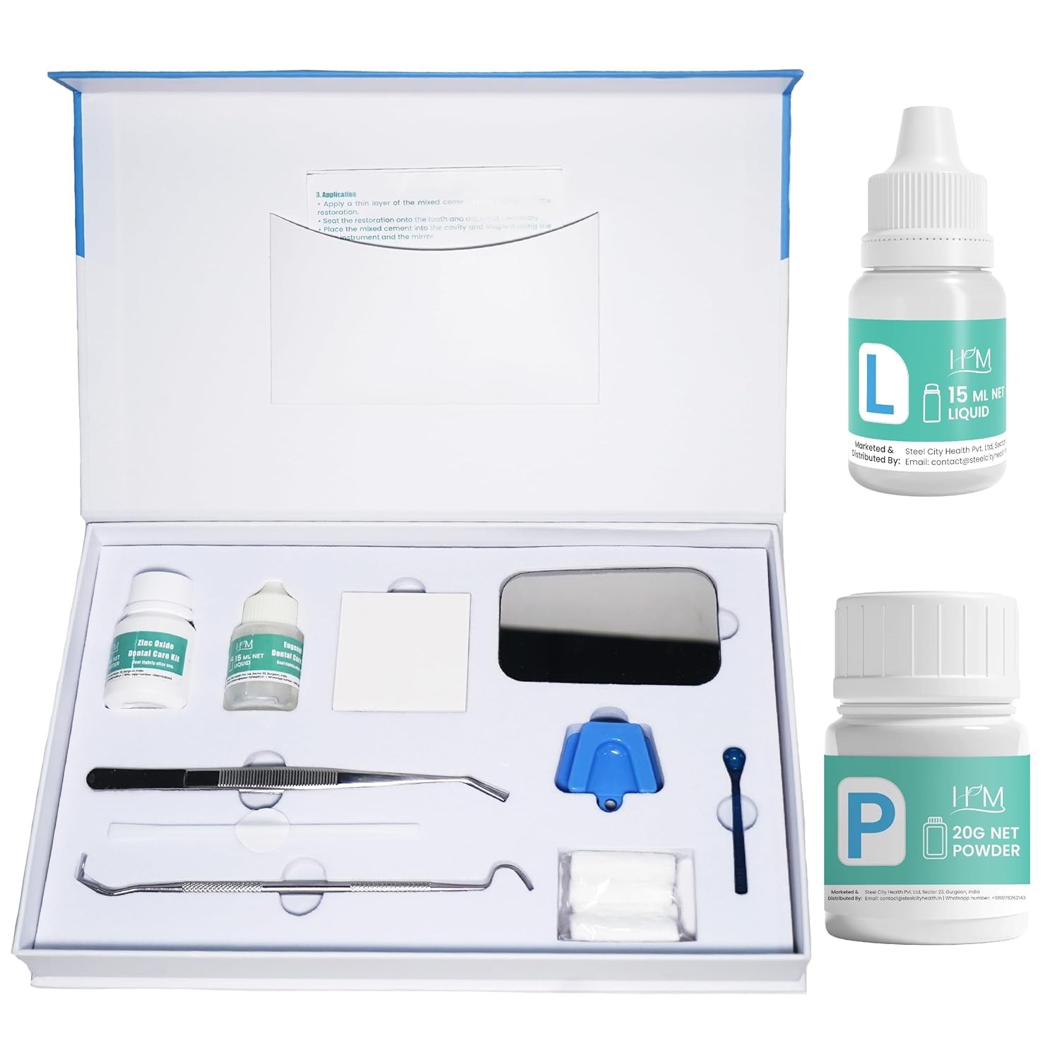 Zinc Oxide Eugenol Dental Cement Kit for Instant Tooth Repairs at Home