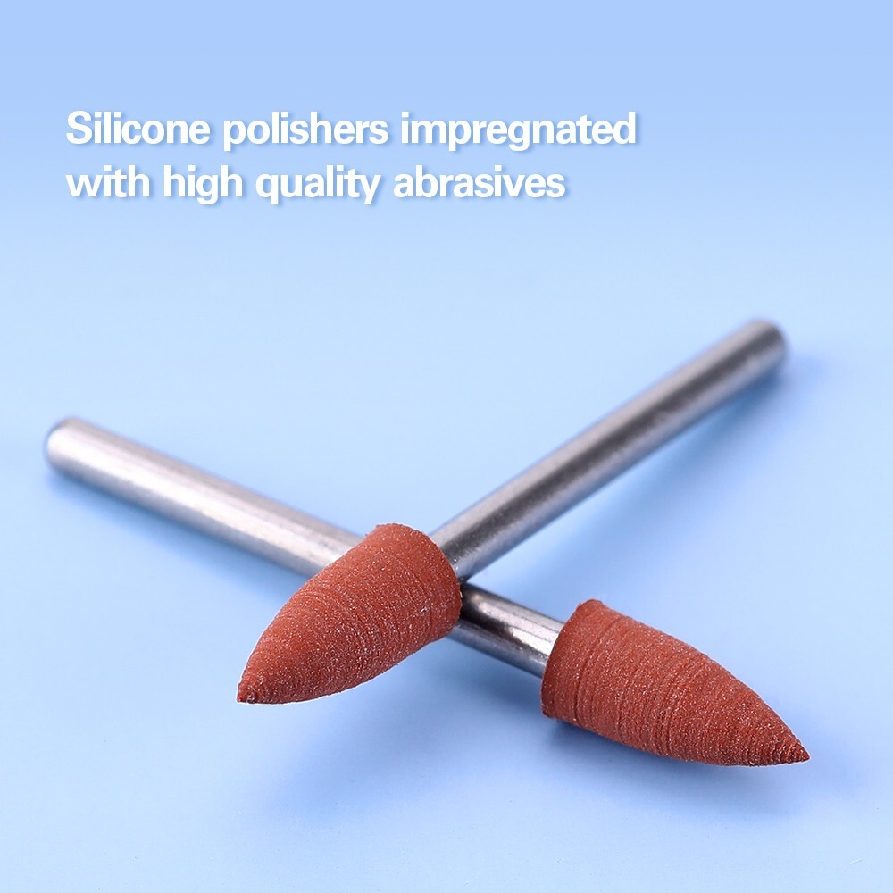60PCS Dental Polishing Polishers Bur FG 1.6mm Mini Points Brownie Friction Grip