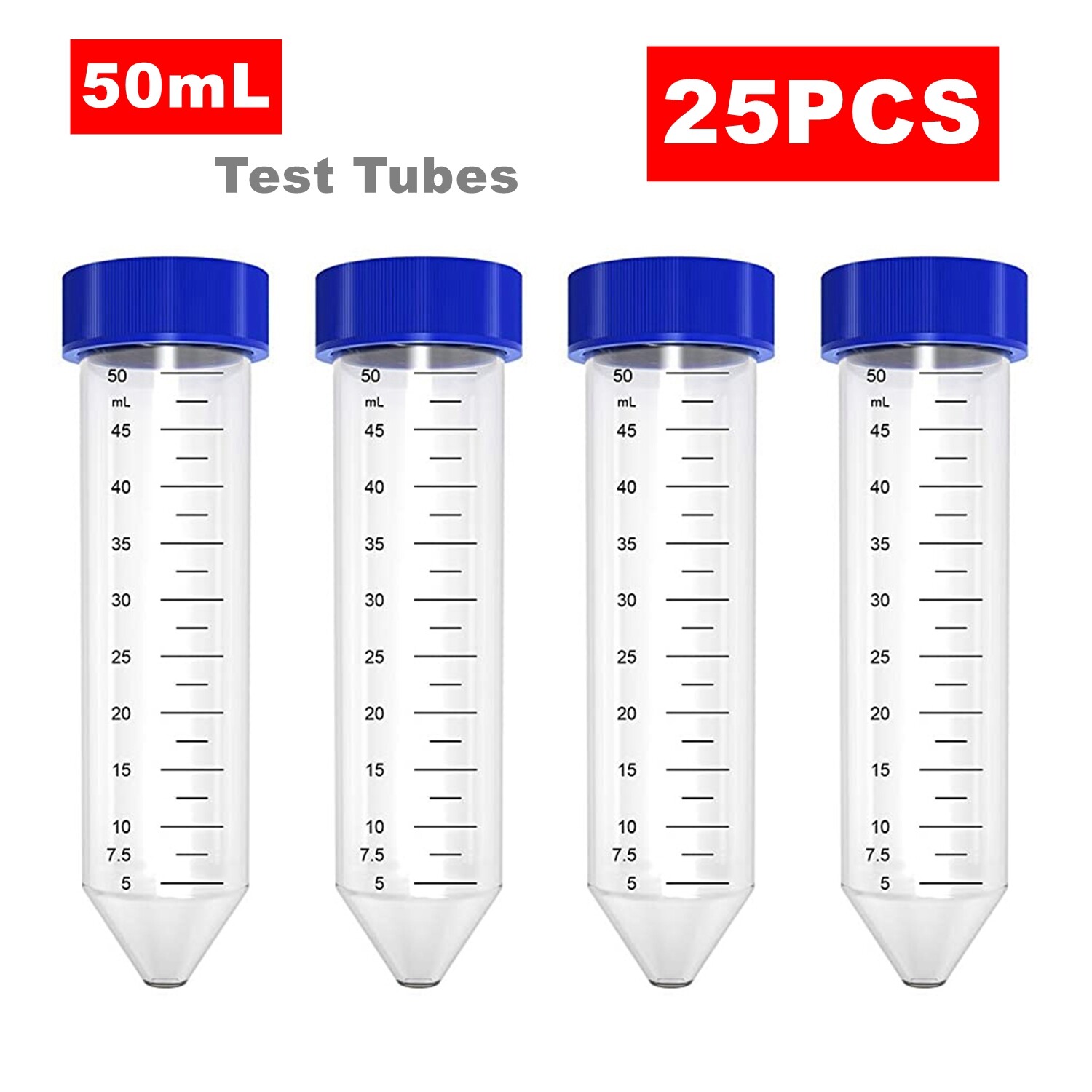2mL/10mL Amber/Clear Sample Glass Vials, 15mL/50mL Conicial Centrifuge Tubes Cap