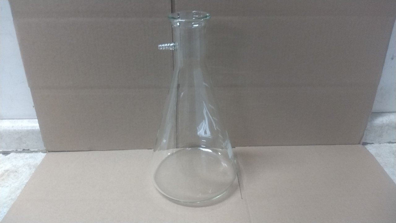 Fisher Brand FB-300-4000 4000mL Capacity Clear Glass Filtering Flask
