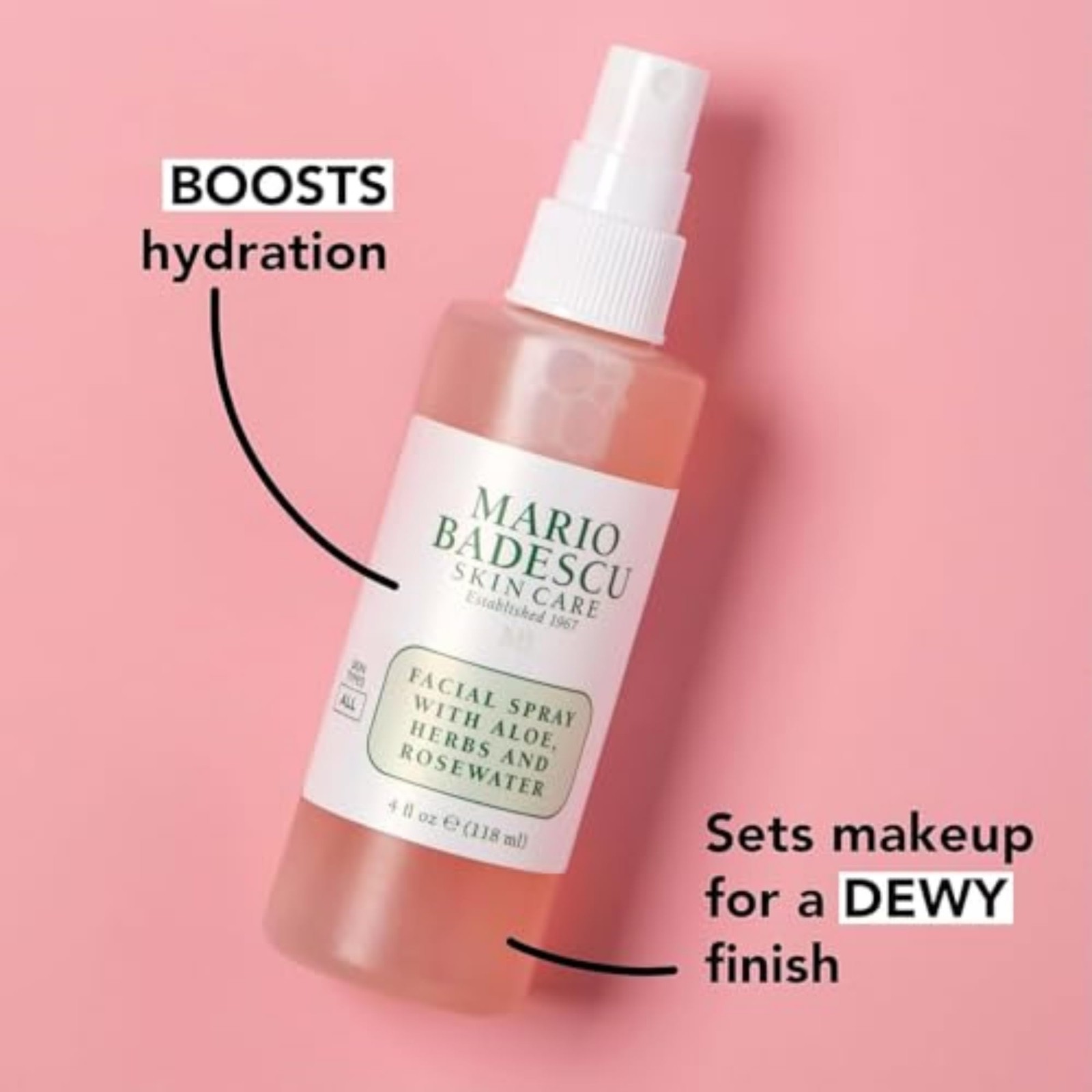 Mario Badescu Facial Spray Aloe Herbs And Rose Water For All Skin Types Face