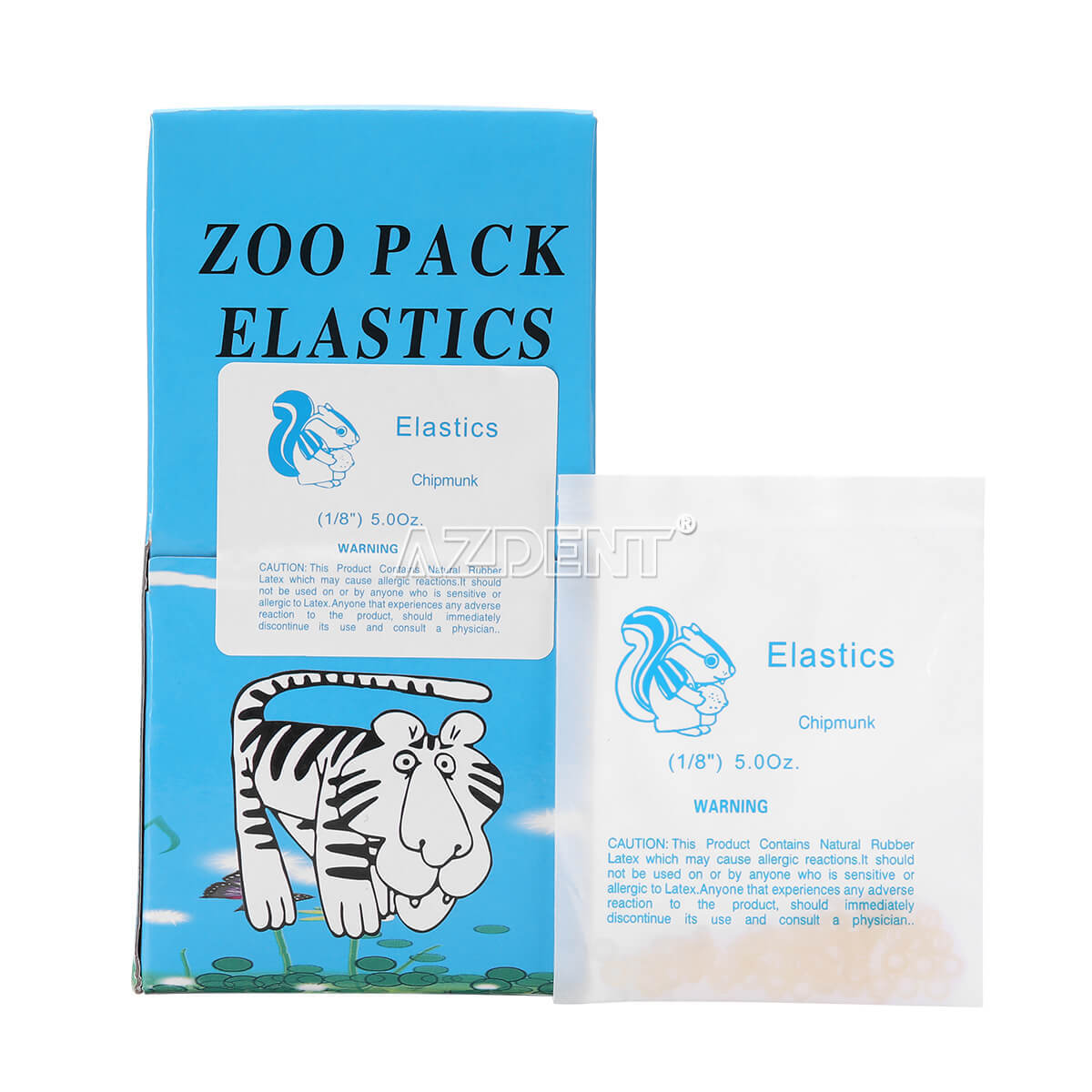 5000 piezas AZDENT Bandas goma elásticas de látex para ortodoncia Dental 3.5 OZ