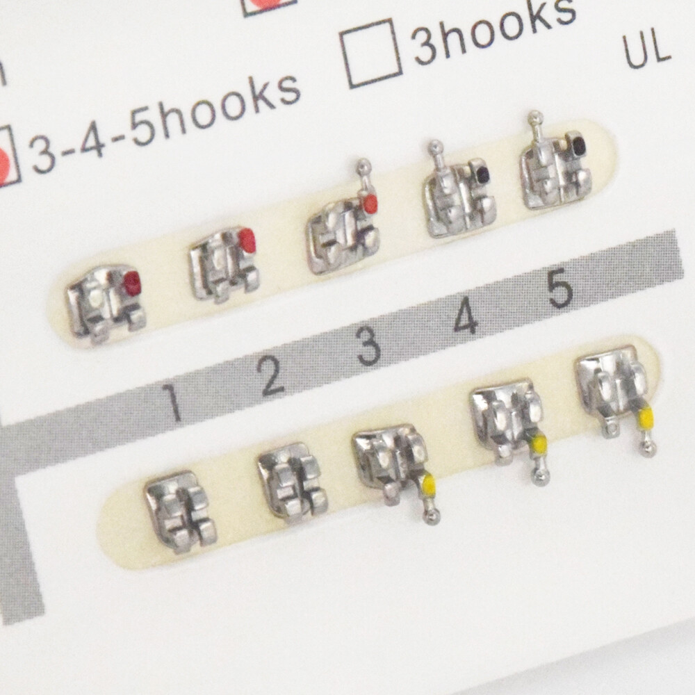 20 Pcs/Pack Dental Monoblock MIM Orthodontic Metal Brackets Braces Mesh Base