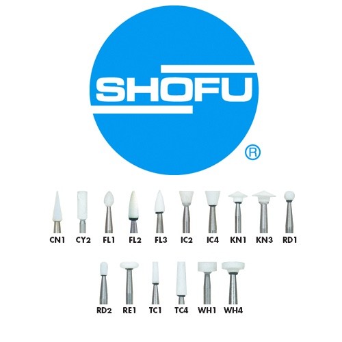 Shofu Dura-White Aluminum Oxide Finishing Stones 12pk (Your Choice)