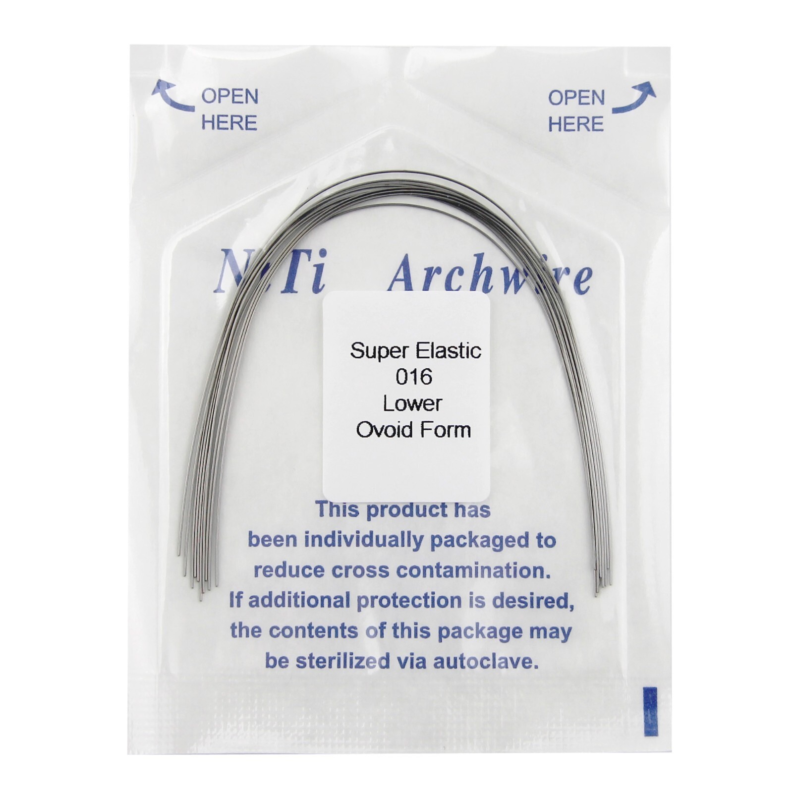 100Pcs Dental Orthodontic Arch Wire Super Elastic NiTi Round Ovoid Form 012-020