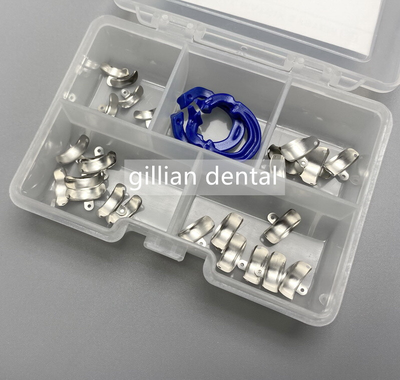 Dental Sectional Matrix Bands M4 3.5-6.5mm Metal Matrices Resin Clamp Clip Ring