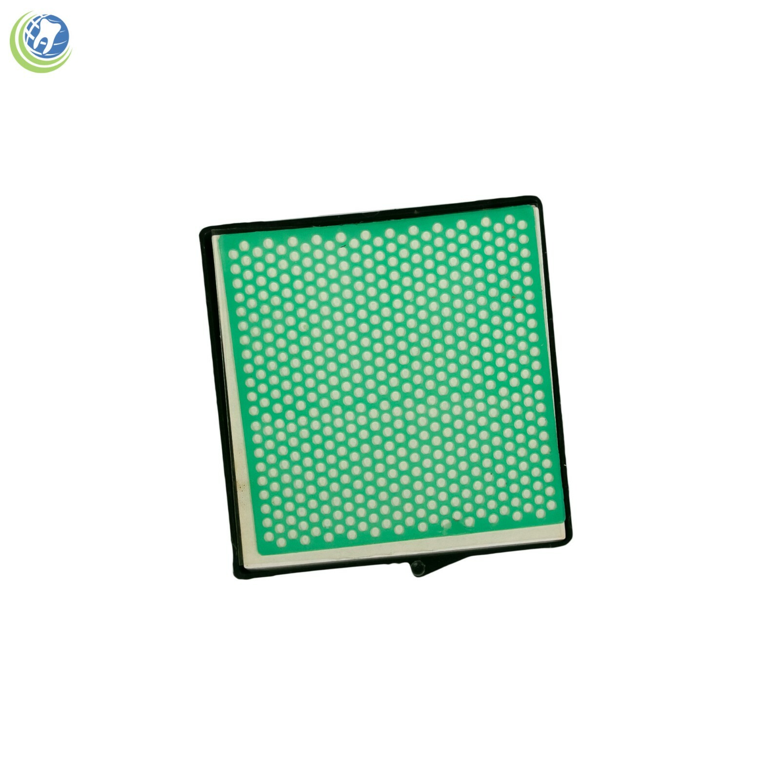 Wax Retention Mesh Patterns Grids with Round Border Color Green 20 Sheets 3”x3″