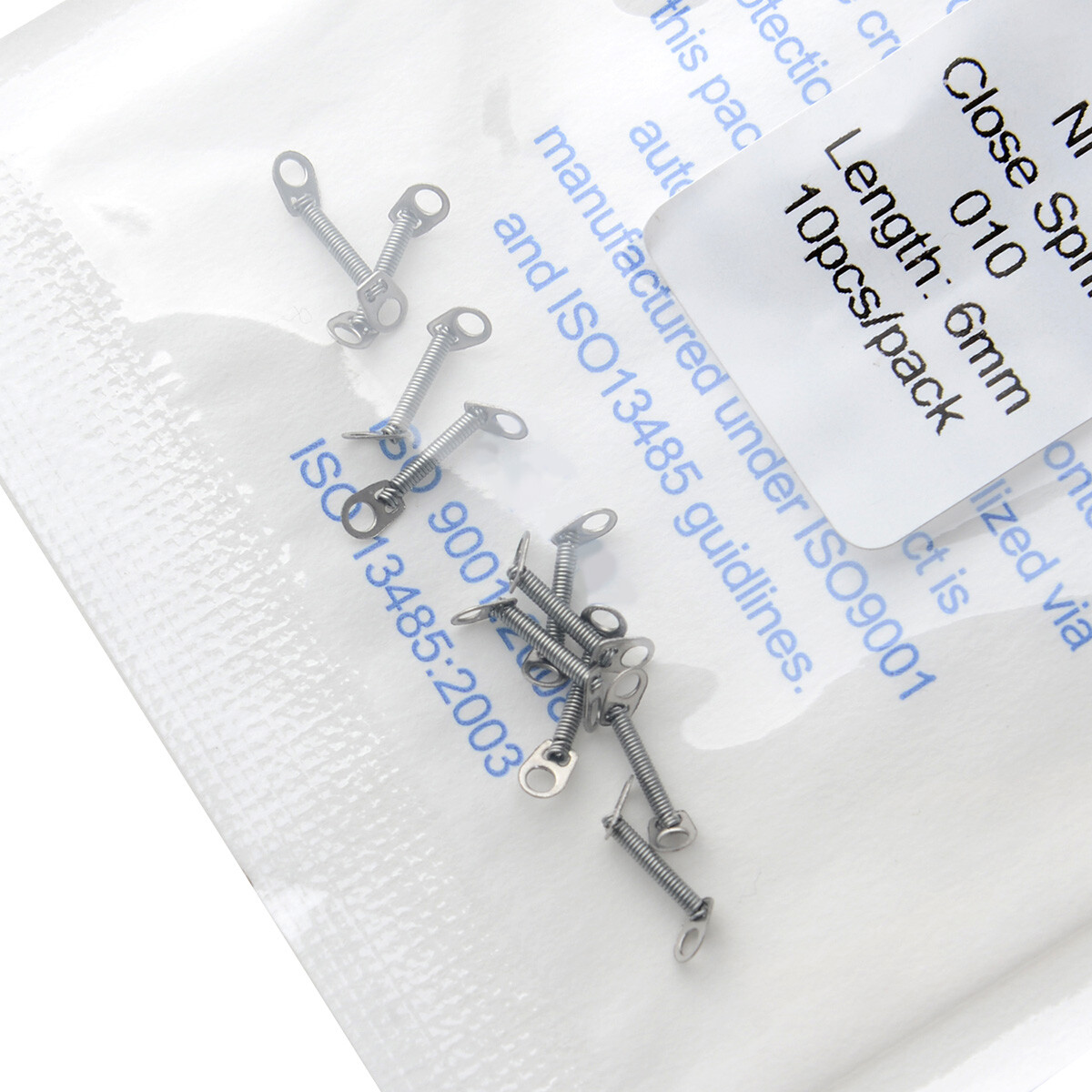 AZDENT Dental Orthodontic Niti Closed Coil Spring 0.010/0.012 6/9/12mm 10pcs/bag