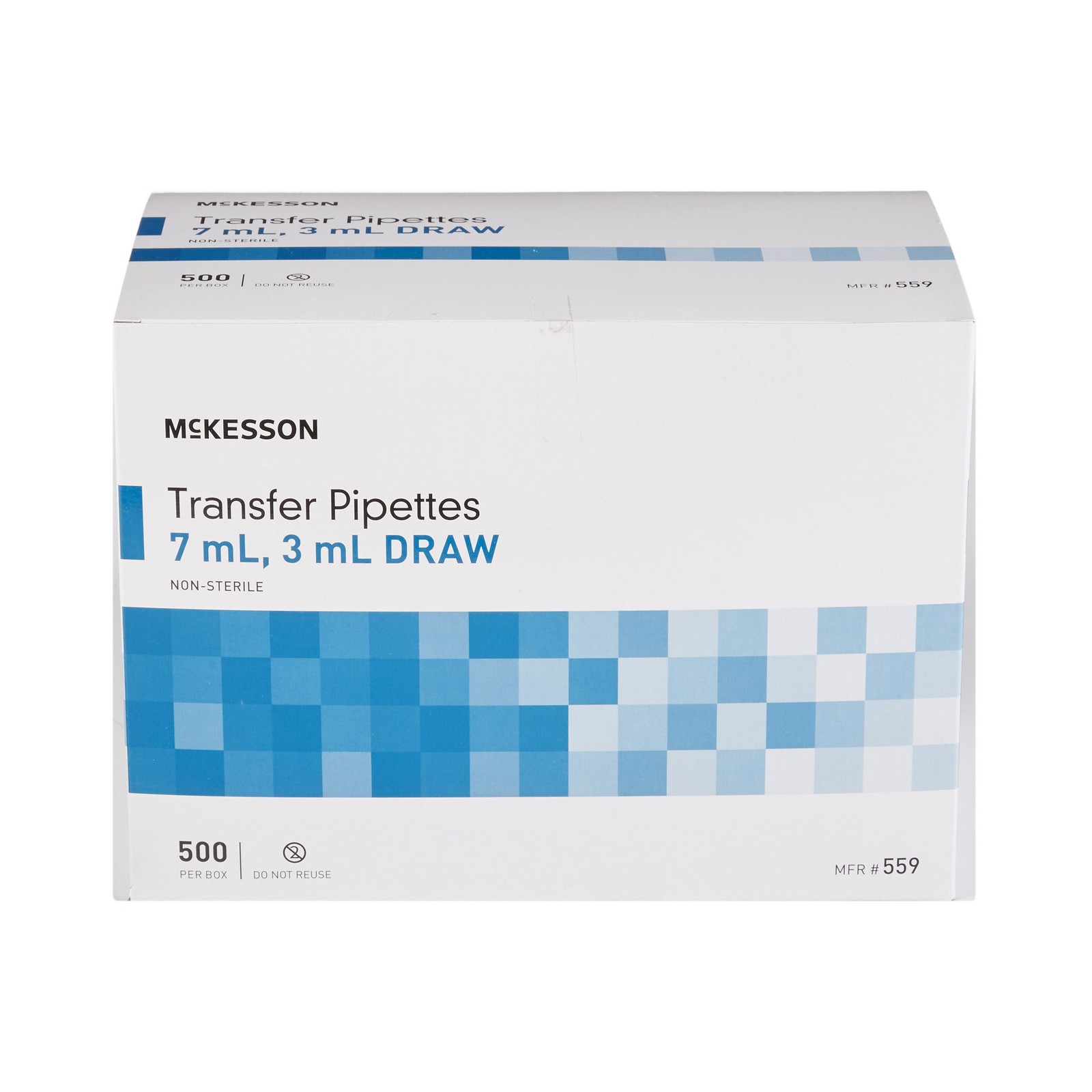 McKesson LDPE Transfer Pipette 7.5 mL 3 mL Draw Volume 500 pcs