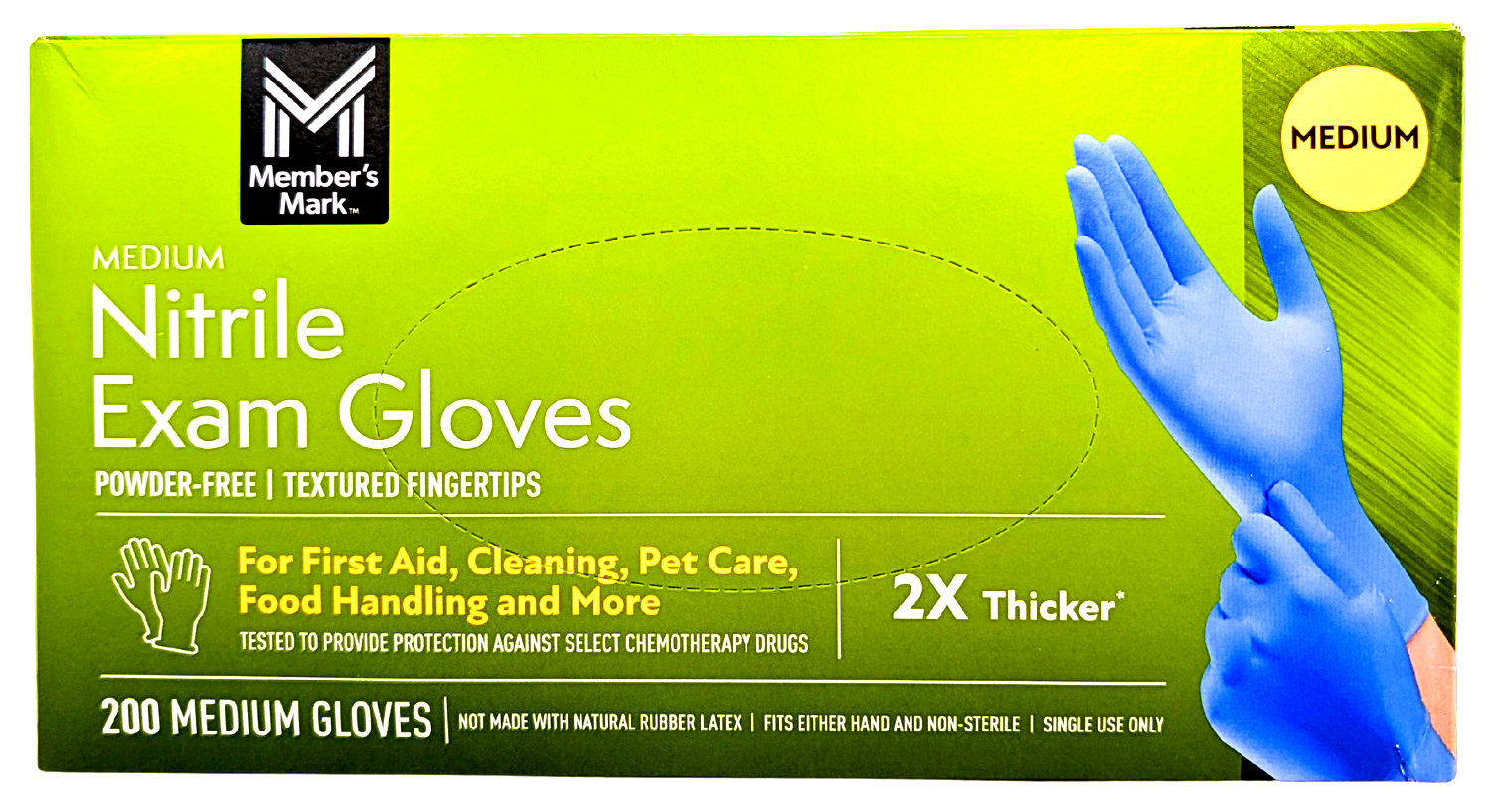 Member’s Mark Nitrile Exam Gloves Medium 200 Count
