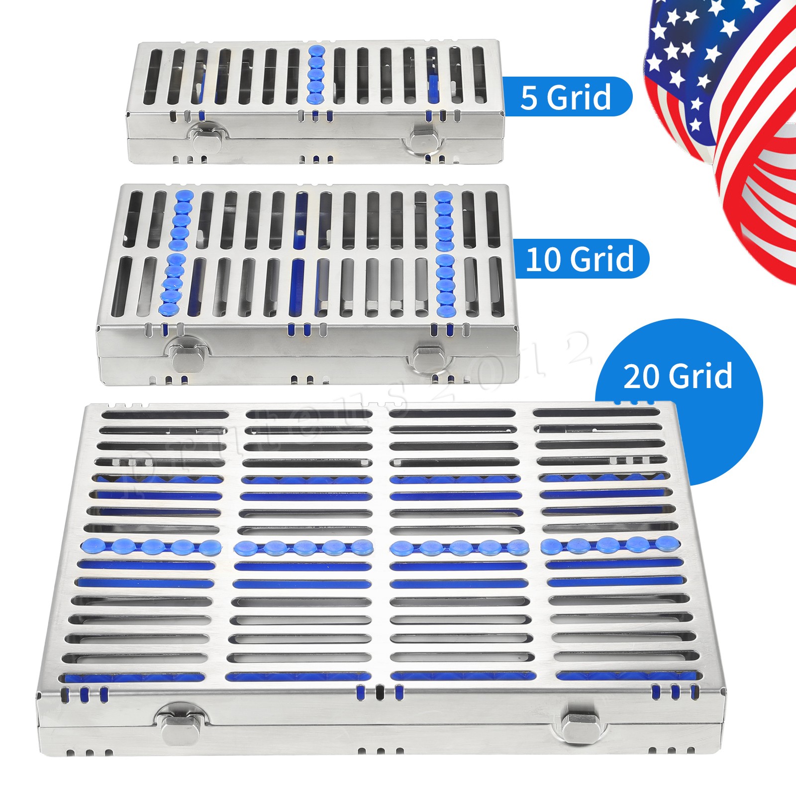 1-10 DENTAL AUTOCLAVE STERILIZATION CASSETTE RACK BOX TRAY 5/10/20 Instruments