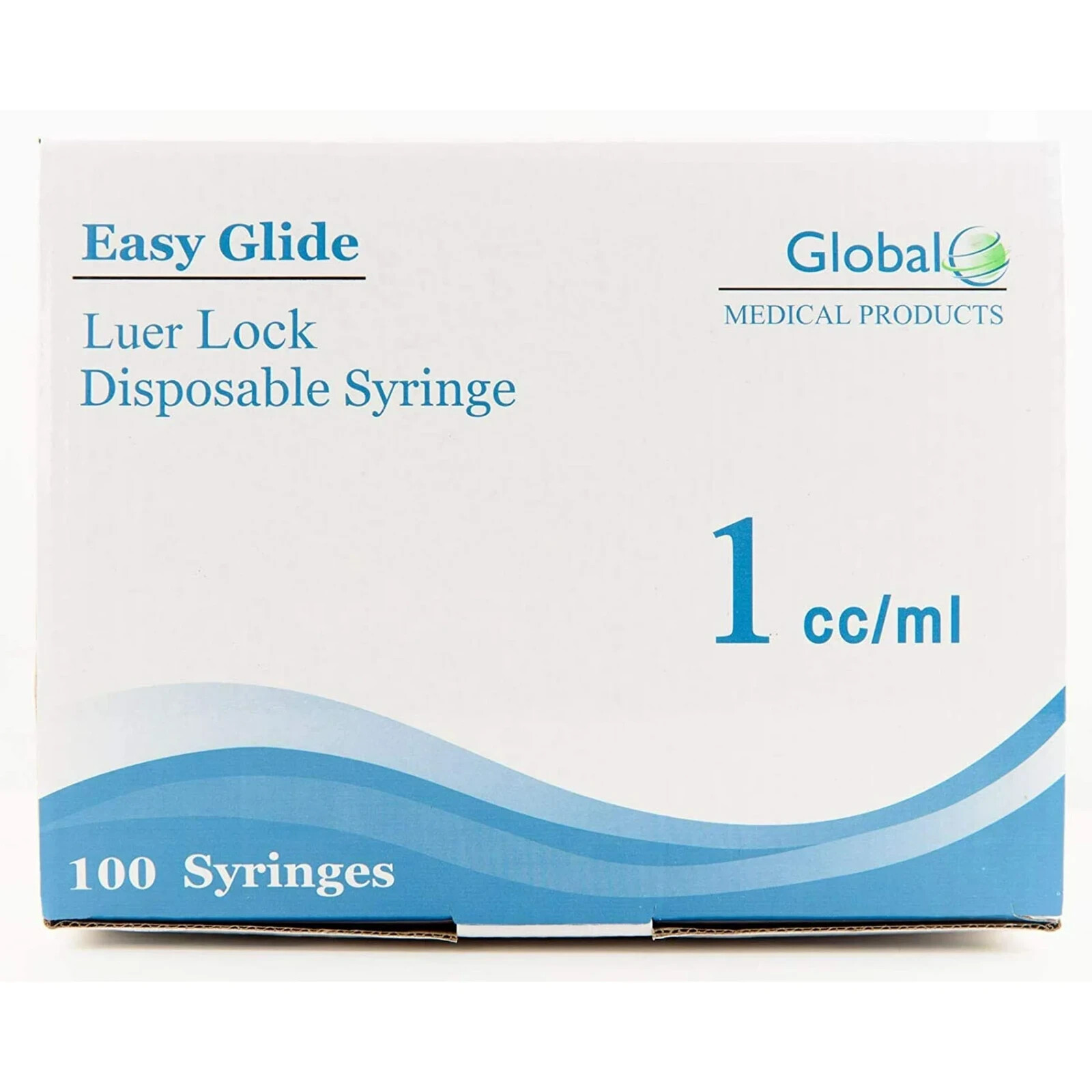Global Medical Products – Easy Glide 1cc Luer Lock Syringe (No Needle) – QTY 100