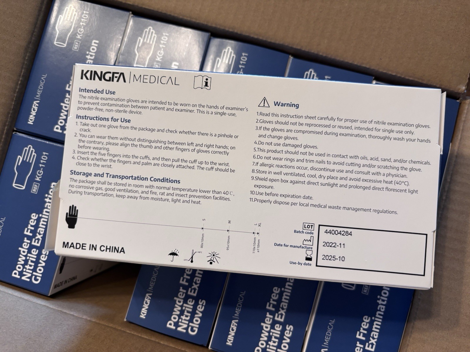 Kingfa Medical Powder free Nitrile Gloves X-Large 1 case
