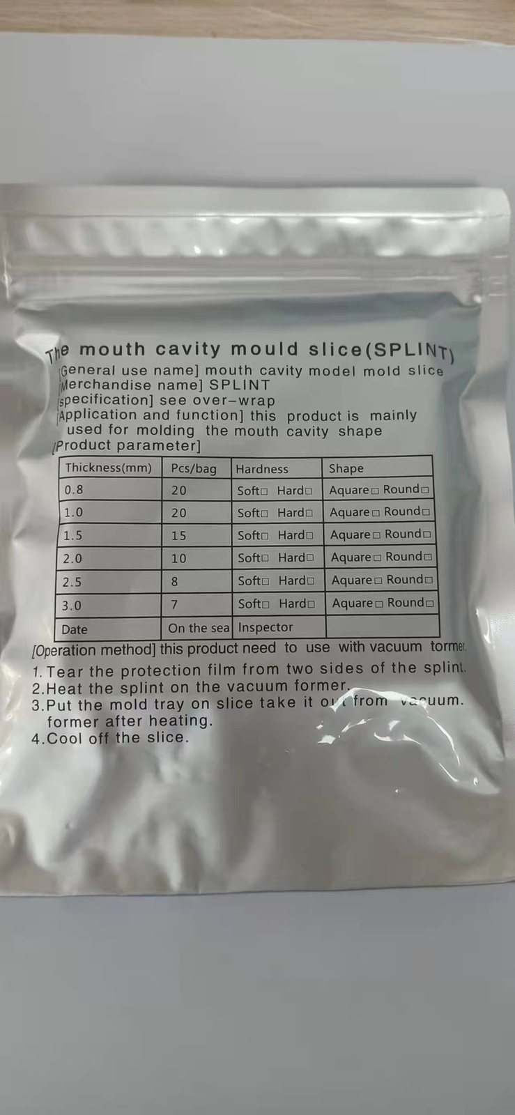 200Pcs Dental Orthodontic Splint Thermoforming Foil Material High Transparency