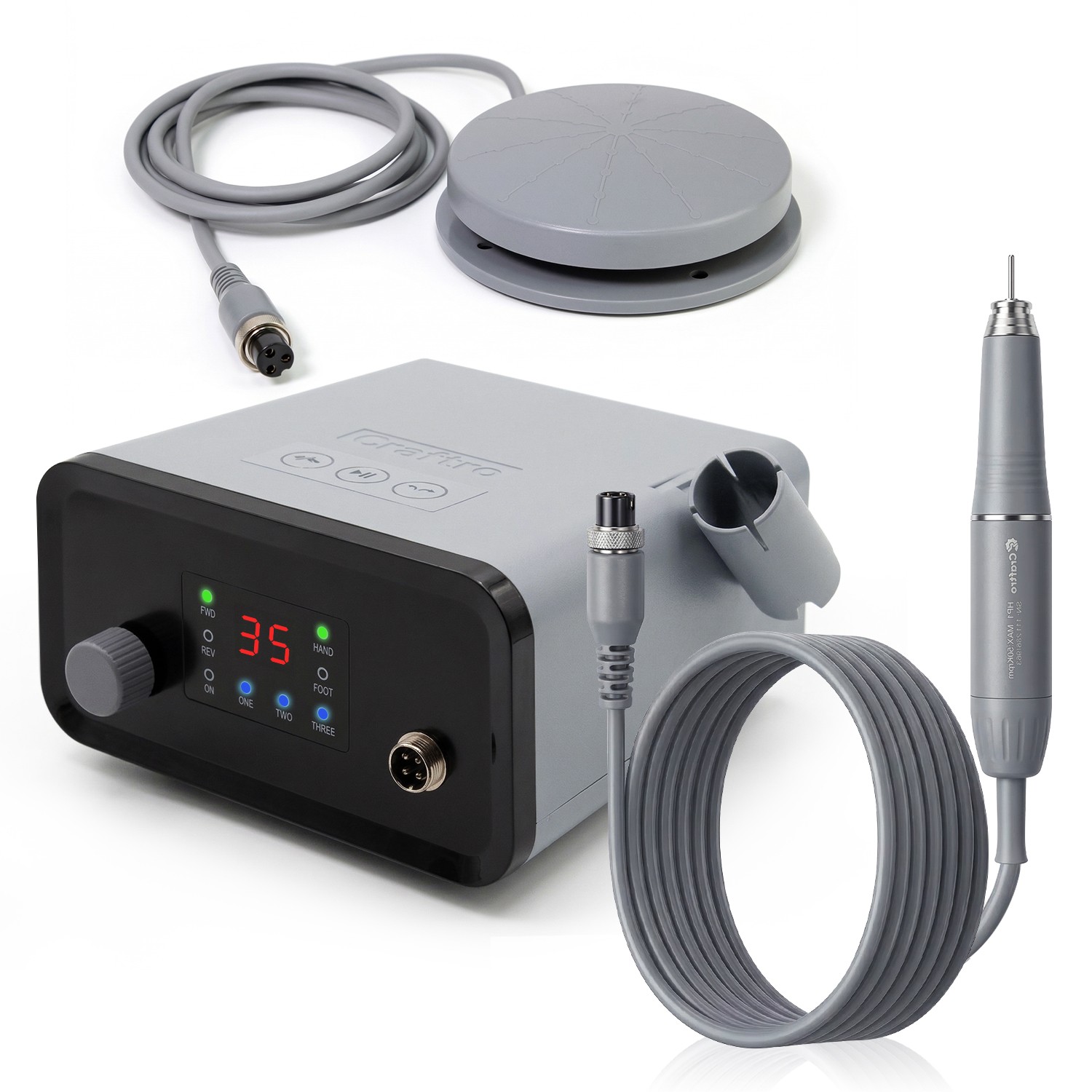 Craftro VK-MM2 Dental Lab Desktop Micromotor w/ Cord Polishing Handpiece 50K RPM